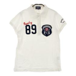 PEARLY GATES ポロシャツ レディースL ホワイト 89/35 PEARLY GATES (パーリーゲイツ) ゴルフウェア(トップス