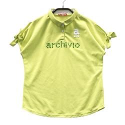 【未使用品】ARCHIVIO ノースリーブ メッシュ フリルポロシャツ 38 未使用品】ARCHIVIO ノースリーブ メッシュ フリルポロシャツ 38