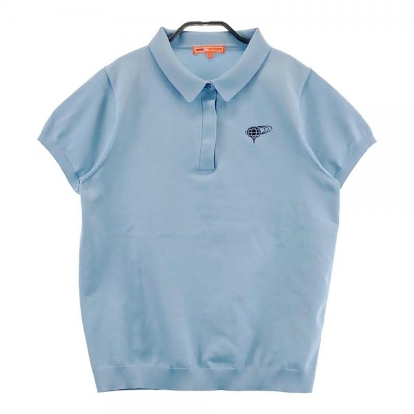 BEAMS GOLF ビームスゴルフ 半袖ニットポロシャツ ブルー系