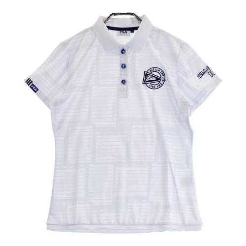 FILA GOLF フィラゴルフ 半袖ポロ ワンピース ボーダー柄 ネイビー系