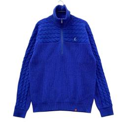 サイズ：L PALMS&amp;CO KIWI&amp;CO  カシミヤ混 ニット セーター  ブルー系 [240101469996] ゴルフウェア メンズ ストスト サイズ：L PALMS&CO KIWI&CO カシミヤ混 ニット セーター ブルー