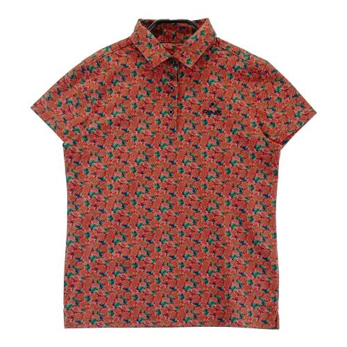 PING ピン 半袖ポロシャツ 花柄 レッド系 サイズ：M ランク：A- 【中古