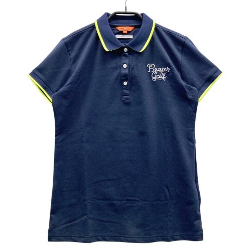 BEAMS GOLF ビームスゴルフ 半袖ニットポロシャツ ネイビー系 サイズ