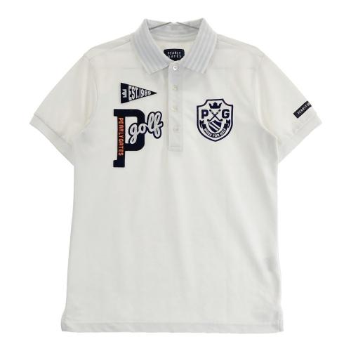 PEARLY GATES パーリーゲイツ 長袖ポロシャツ ワッペン ボーダー