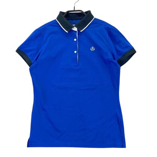 ST ANDREWS セントアンドリュース 長袖ポロシャツ 総柄 ネイビー系