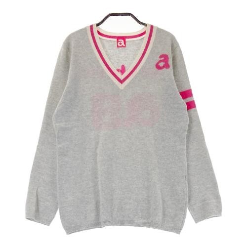 ARCHIVIO アルチビオ カシミヤ Vネックニットセーター グレー系