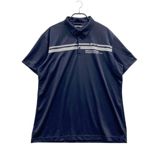 SRIXON スリクソン 半袖 ポロシャツ 総柄 ネイビー系 サイズ：M