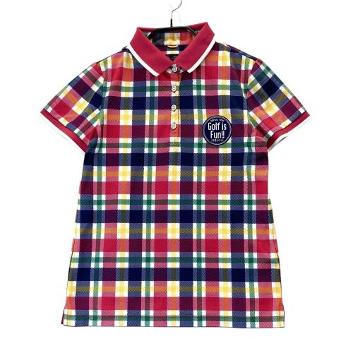 23区ゴルフ長袖ポロシャツ チェック柄 23区GOLF ニジュウサンクゴルフ 長袖ポロシャツ チェック柄 ピンク系