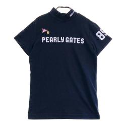 サイズ：0 PEARLY GATES パーリーゲイツ 2024年モデル ハイネック 長袖Tシャツ  ネイビー系 [240101483188] ゴルフウェア レディース ストスト PEARLY GATES(パーリーゲイツ) Tシャツ｜中古ゴルフウェア通販