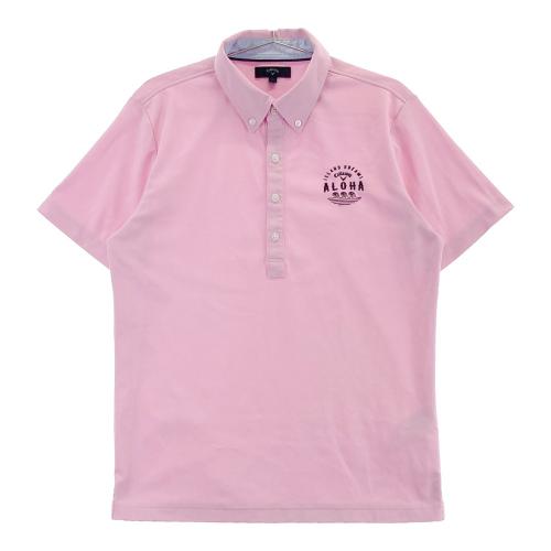 CALLAWAY キャロウェイ 半袖ポロシャツ 総柄 ピンク系 サイズ：M