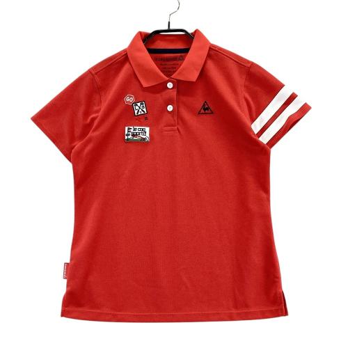 LE COQ GOLF ルコックゴルフ 半袖ポロシャツ レッド系 サイズ：L