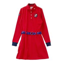 coco 中古 エフィカスオム efficace homme レディース ワンピース M ピンク×白×グレー 半袖ポロワンピース 千鳥柄 中古 レディース エフィカスオム efficace homme ワンピース M