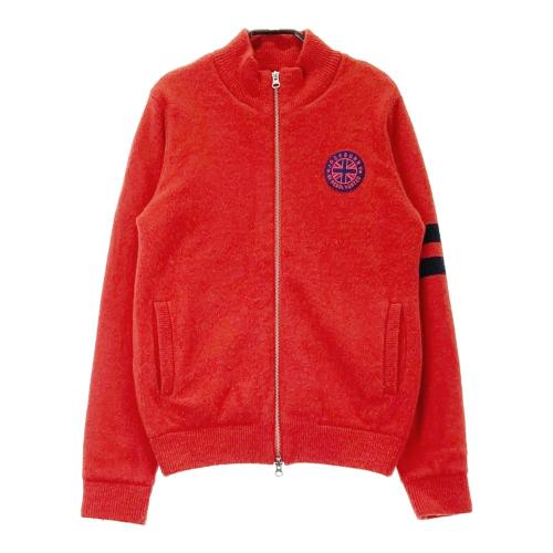 Jack Bunny ジャックバニー総柄 ロゴ ニット ジャケット レッド系 0