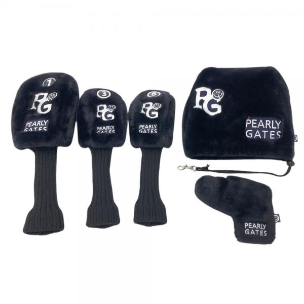 【パーリーゲイツ】美品 パーカー ネイビー ニコちゃん 0サイズ レディース PEARLY GATES パーリーゲイツ ボアヘッドカバー ニコちゃん 5点