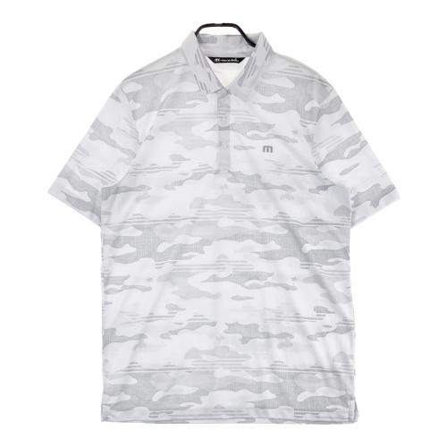 TRAVIS MATHEW トラビスマシュー 半袖ポロシャツ 総柄 ホワイト