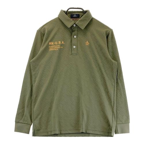 サイズ：LL MUNSING WEAR マンシングウェア 2024年モデル 半袖ポロシャツ シアサッカー  カーキ系 [240101466003] ゴルフウェア メンズ ストスト MUNSING WEAR マンシングウェア 2024年モデル 半袖ポロシャツ