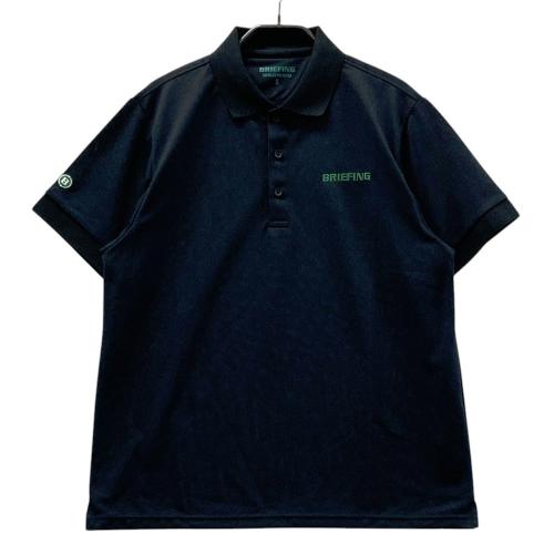 未使用)ブリーフィング ゴルフ メンズ 半袖ポロシャツ M ブラック BRIEFING GOLF ブリーフィング 半袖ポロシャツ ブラック系