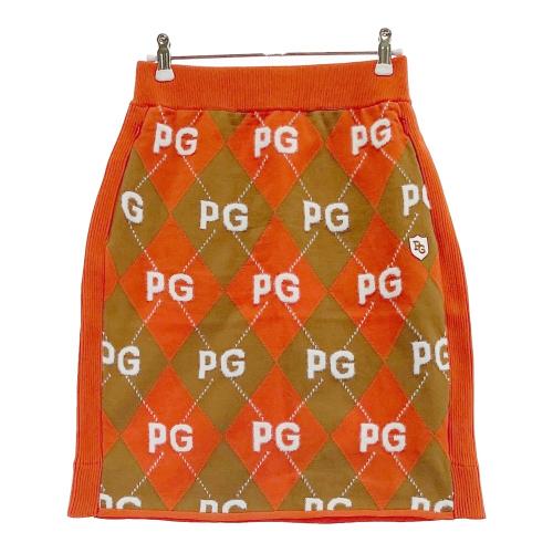 サイズ：1 PEARLY GATES パーリーゲイツ 2023年モデル ニットスカート アーガイル柄 ネイビー系 [240101419261] ゴルフウェア レディース ストスト PEARLY GATES パーリーゲイツ 2023年モデル ニットスカート