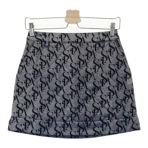 ST ANDREWS セントアンドリュース ロゴ刺繍入り 中綿スカート ブラック