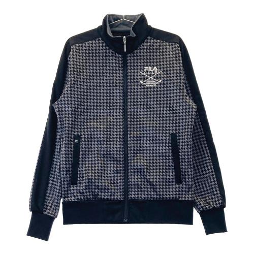 FILA GOLF フィラゴルフ 裏起毛 ジップジャケット 千鳥柄 ネイビー系