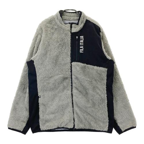 フィラゴルフ★フリースボア ジップアップ ジャケット 裏地蓄熱 グレー Lサイズ フィラゴルフ☆フリースボア ジップアップ ジャケット 裏地蓄熱
