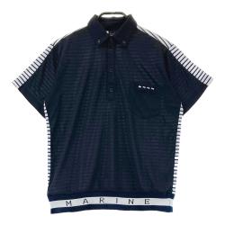 MUTA MARINE　半袖　ポロシャツ　白×濃紺　サイズ6　ゴルフ　美品 MUTA MARINE 半袖 ポロシャツ 白×濃紺 サイズ6 ゴルフ 美品 MUTA