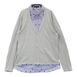 サイズ：LL 23区GOLF ニジュウサンクゴルフ  裏起毛 ジップパーカー 千鳥柄 ネイビー系 [240101447796] ゴルフウェア メンズ ストスト サイズ：LL 23区GOLF ニジュウサンクゴルフ 裏起毛 ジップ