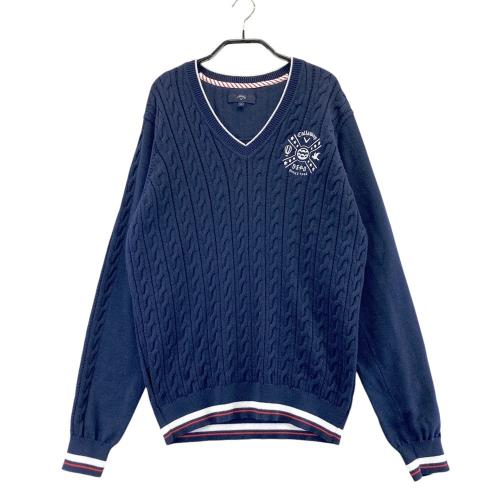 CALLAWAY キャロウェイ Vネック ニットセーター ネイビー系 サイズ：L