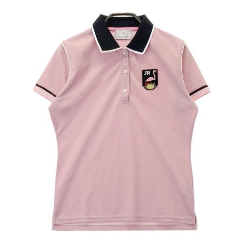 サイズ：M JUN&ROPE ジュン アンド ロペ ERM-3808 半袖ポロシャツ  ピンク系 [240101345389] ゴルフウェア レディース ストスト JUN&ROPE ジュン アンド ロペ ERM-3808 半袖ポロシャツ ピンク系