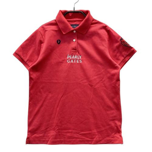 PEARLY GATES パーリーゲイツ 半袖ポロシャツ レッド系 サイズ：2
