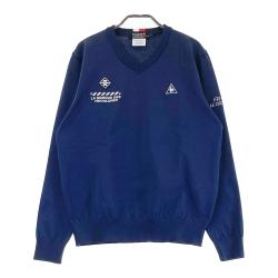 サイズ：M LE COQ GOLF ルコックゴルフ  Vネック ニットセーター ボーダー柄 ブラック系 [240101434067] ゴルフウェア メンズ ストスト サイズ：M LE COQ GOLF ルコックゴルフ Vネック ニットセーター