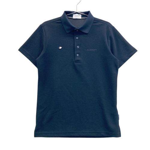 【美品】パーリーゲイツ　半袖 ポロシャツ　7：2XL　ネイビー PEARLY GATES パーリーゲイツ 半袖ポロシャツ ネイビー×白 ロゴ