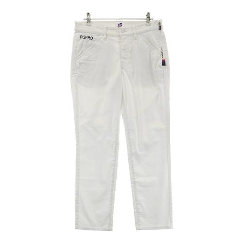 ◆新品未使用◆パーリーゲイツ レディース ストレッチ ホワイトパンツ 1 パーリーゲイツ PG 【ストレッチ】レタリングプリントツイル