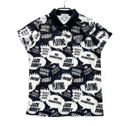 美品【 JACK BUNNY】 ジャックバニー ポロシャツ 星柄 総柄 サイズ5 JACK BUNNY(ジャックバニー) ポロシャツ｜中古ゴルフウェア通販