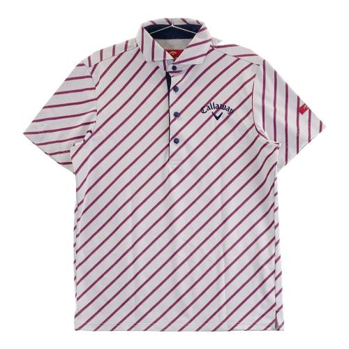 CALLAWAY キャロウェイ 半袖ポロシャツ 総柄 ホワイト系 サイズ：M