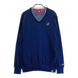 newbalance golf メンズ　ニット　黒　　総柄　サイズ4 NEW BALANCE GOLF(ニューバランスゴルフ) ニット｜中古ゴルフ