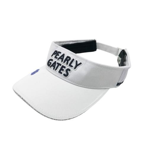 パーリーゲイツ ワンピース　サンバイザー PEARLY GATES パーリーゲイツ サンバイザー ロゴ×総柄 ホワイト