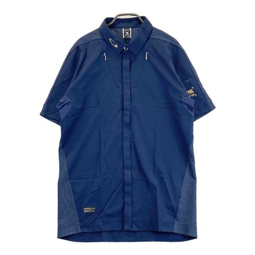 OAKLEY オークリー ハーフジップ半袖Tシャツ スカル刺繍