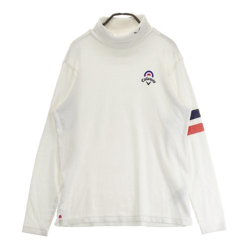 Callaway ビッグロゴ モックネック ホワイト Callaway ビッグロゴ モックネック ホワイト カジュアルゴルフ