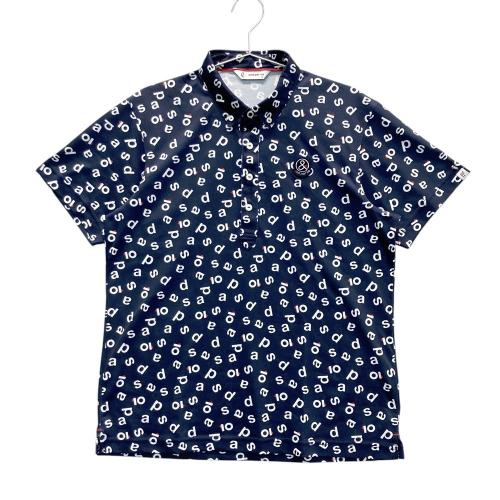 and per se アンパスィ　ポロシャツ　ワンピース　ロゴ　ゴルフ　ボーダー AND PER SE アンパスィ 半袖ポロシャツ ボーダー柄 ネイビー系 サイズ