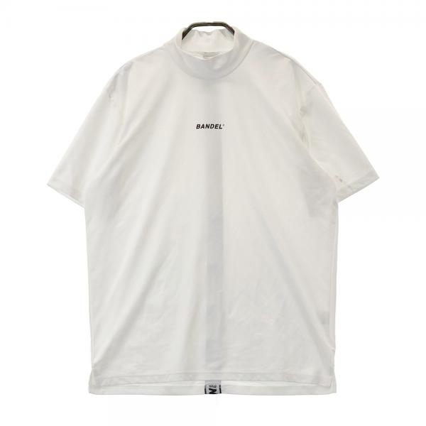 Mサイズ 完売品 メンズ モックネックシャツ 白 BANDEL バンデル 2024年モデル モックネック 半袖Tシャツ