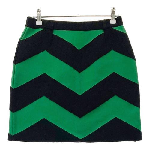 ARCHIVIO アルチビオ ニットスカート 総柄 グリーン系 38 ゴルフ