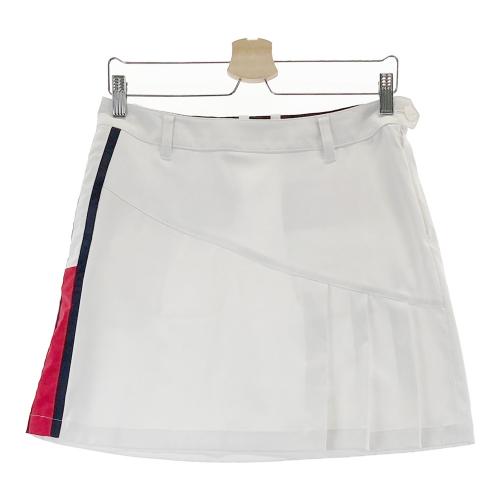 トミーヒルフィガー 白　ゴルフ　幾何学模様スカート　Mサイズ(実寸Lサイズ) トミーヒルフィガー 白 ゴルフ 幾何学模様スカート Mサイズ(実寸L