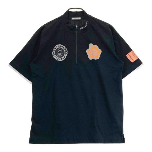 MARK&LONA ゴルフウェア ハーフジップ 半袖シャツ 【M】ブラック MARK&LONA ゴルフウェア ハーフジップ 半袖シャツ 【M】ブラック