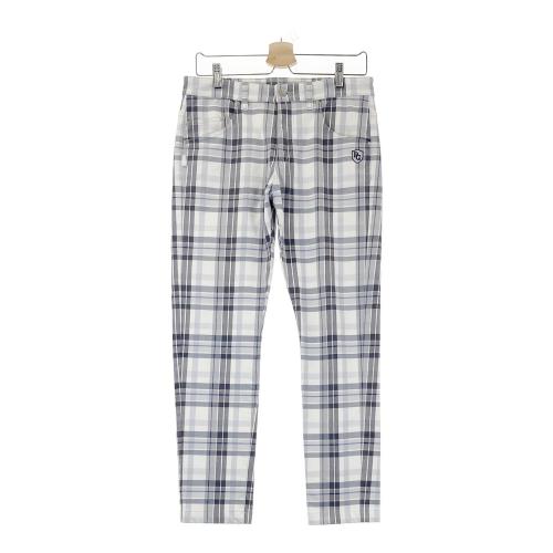 PEARLY GATES グレー チェック柄 ストレートパンツ PEARLY GATES グレー チェック柄 ストレートパンツ ロングパンツ