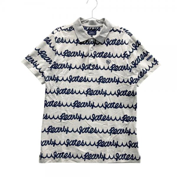 パーリーゲイツ センター ロゴ ボーダー 半袖 ポロシャツ ゴルフ PEARLY GATES パーリーゲイツ 半袖ポロシャツ ロゴ ボーダー柄