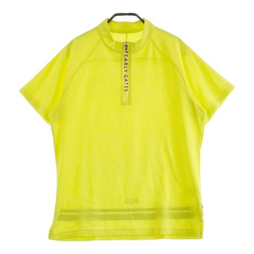PEARLY GATES パーリーゲイツ ハーフジップ 半袖Tシャツ ホワイト系