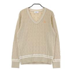 新品 マンシングウェア 刺繍デザインニット 黒 L MUNSINGWEAR(マンシングウェア) ニット｜中古ゴルフウェア通販