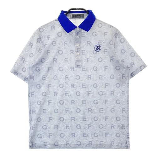 G/FORE ジーフォア ゴルフ　総柄 ポロシャツ ロゴ ストレッチ素材 S G/FORE ジーフォア ゴルフ 総柄 ポロシャツ ロゴ ストレッチ素材