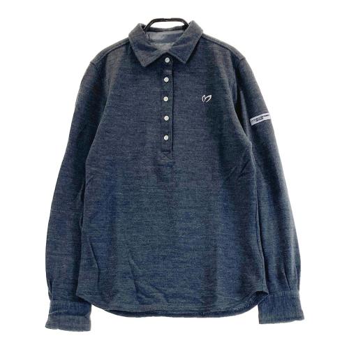 AND PER SE アンパスィ ウール混 長袖ニットセーター グレー系 サイズ